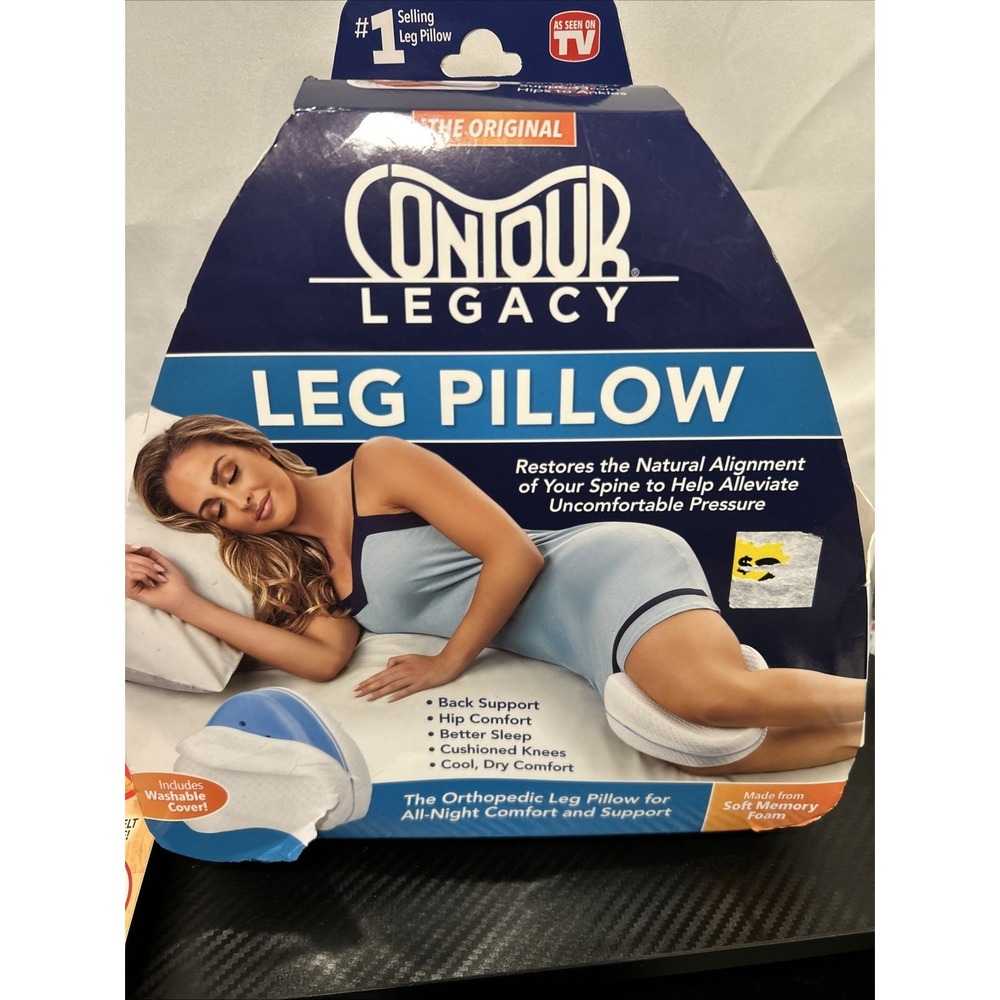 NEW Contour Legacy Leg Pillow Reduce Pressure on Lower Back Knees Memory Foam (L